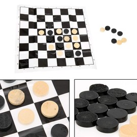 Checkers Pieces, Draughts Checkers Set, Practical Educational Kids and Adults for All Ages