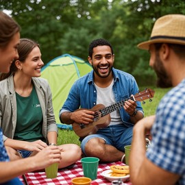 AODSK Soprano Ukulele for Beginner 21 Inch Ukelele Kit with Gig Bag StrapTuner Nylon String 4 Picks Cloth Online Lesson Holiday Gift