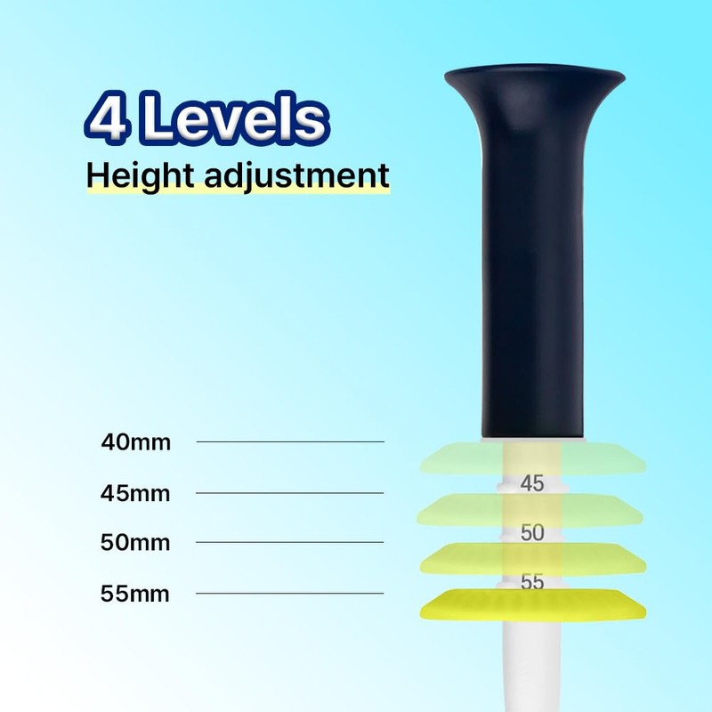 Pioneer Design Height Adjustable Golf Tees, Made of PE and