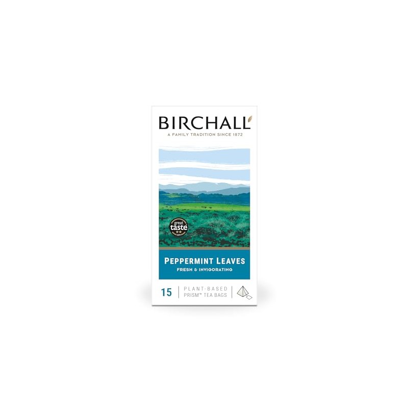 Birchall Tea Bags, Peppermint Tea Gift Set, Caffeine Free Tea