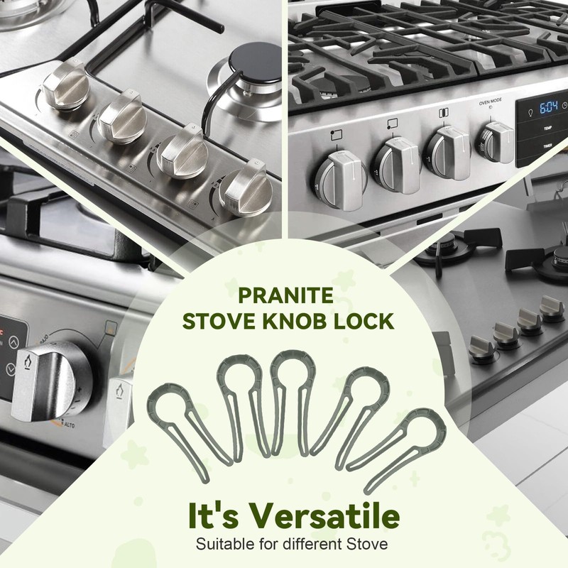 Gas Stove Knob Locks, 5 Pack Stove Knob Locks for