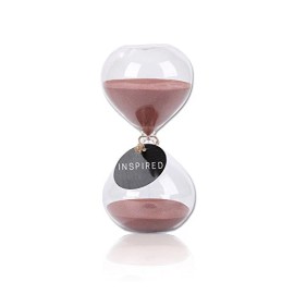SWISSELITE 60 Minute Clear Glass Hourglass Timer 6.3 Inch Sand Timer for Home Office Decor