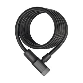ABUS Spiralkabelschloss Primo 5510K/180 - Fahrradschloss aus 10 mm starkem, flexiblem Kabel Sicherheitslevel 3-180 cm - Schwarz