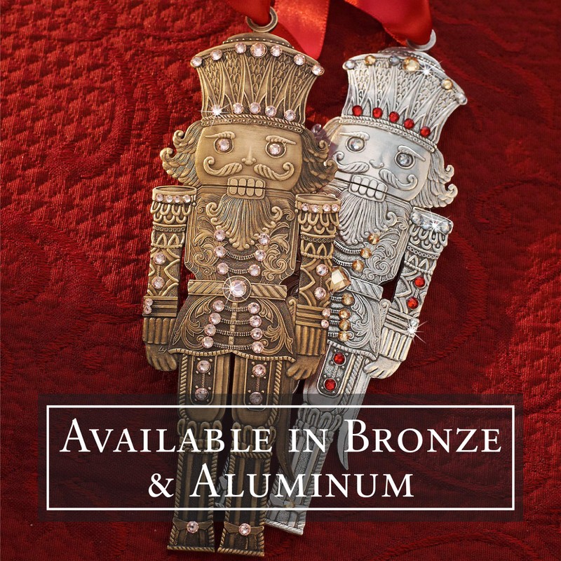 The Nutcracker Prince Bronze Christmas Ornament with Crystals