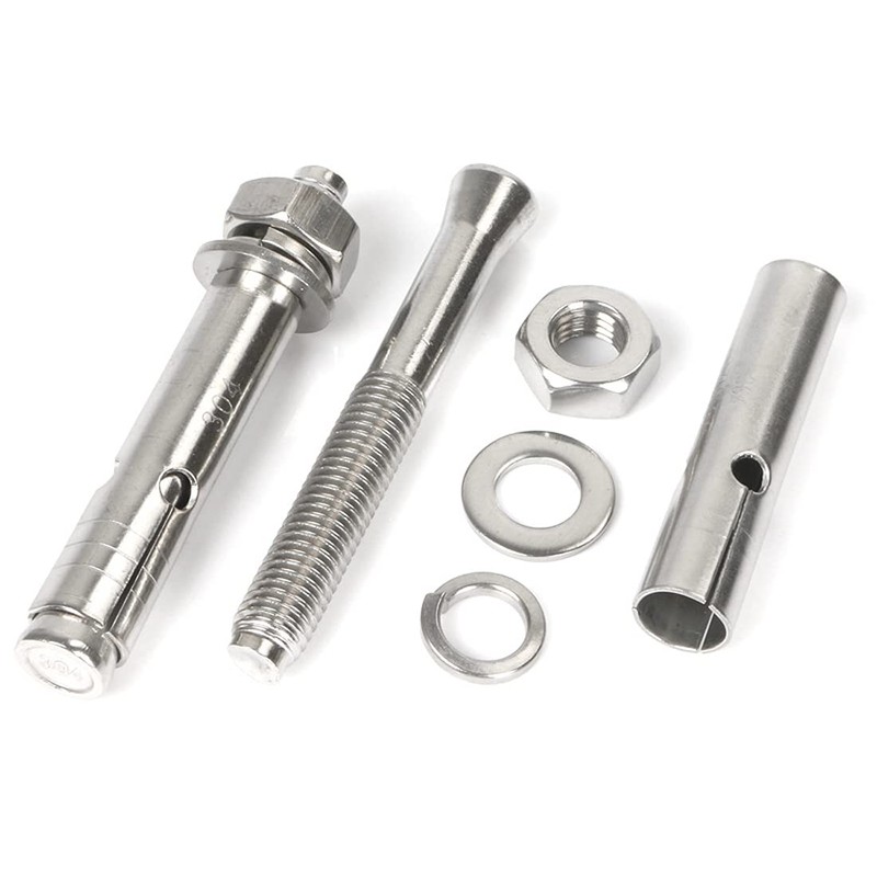 Stainless Steel M6 x 60mm Hex Head Sleeve Anchor, for
