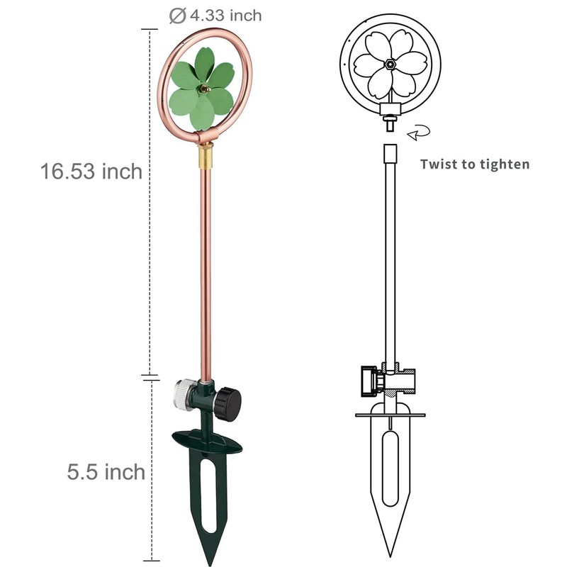 Metal Flower Sprinkler Head,Dual-Purpose Garden Decor & 360° Lawn Irrigation