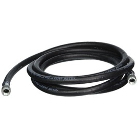 Yellow Jacket 19512 Ammonia Charging Hose 3/8" Straight Flare Both Ends, 12', Black