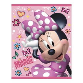 Iconic Minnie Mouse Plastic Loot Bags - 11" x 7.5", 8 Pcs