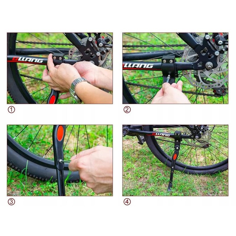 Genérico Adjustable Bike Stand - Universal Aluminium Side Stand |