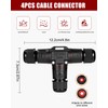 Cexovo Pack of 4 Cable Connectors Waterproof 3-Pin IP68 Underground