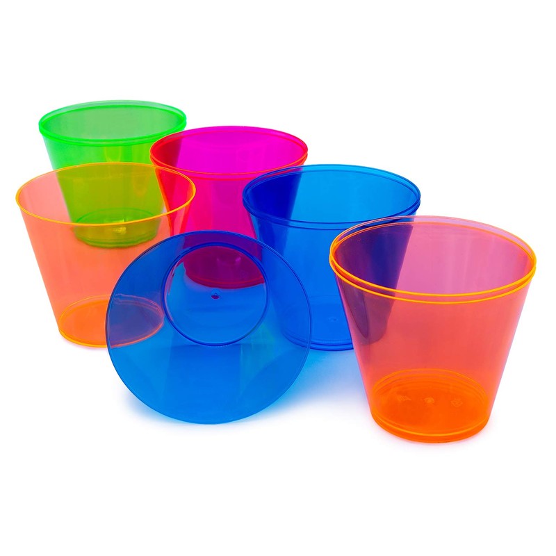 Party Essentials Hard Plastic 9-Ounce Party Cups/Old Fashioned Tumblers, 150-Count,