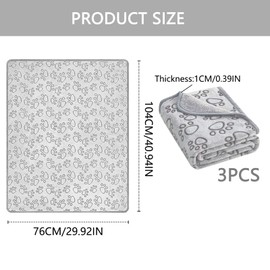 1 Pcs Dog Blankets, Washable Puppy Blankets, Soft Pet Blankets for Small Medium Dogs and Cats, Kitten Cat Blankets Pet Cover Blankets for Sofas, Beds, Car Seat Flannel Dog Throw Blankets, 41x30"