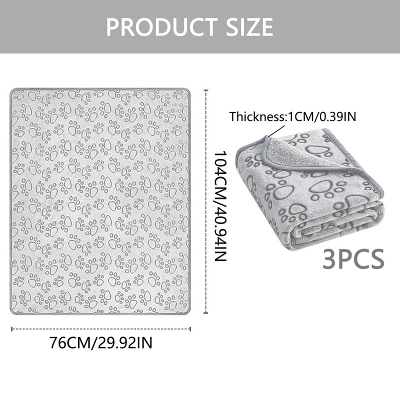1 Pcs Dog Blankets, Washable Puppy Blankets, Soft Pet Blankets