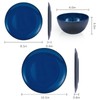 TP 12-Piece Dinnerware Set, Melamine Dishes Set with Bowls and