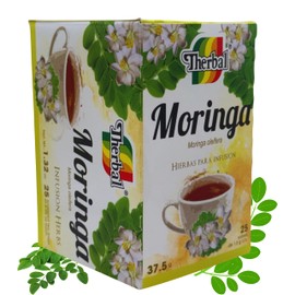 Moringa Té (Moringa Oleifera Tea) - 25 Tea Bags - Vegan, 100% Natural - Premium Therbal Brand