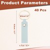 MECCANIXITY 40 Pcs PU Leather Keychain Blanks Bulk Laser Engraving