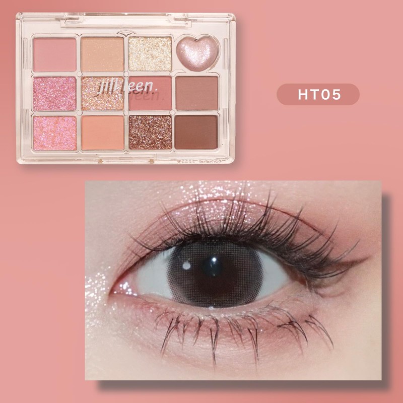 jill leen Shining 12-Color Mini Eyeshadow Palette HT05, Eyeshadow, Japan