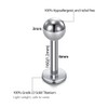 Cizme 3pcs Titanium Lip Labret Studs Bars 16G 6mm 8mm