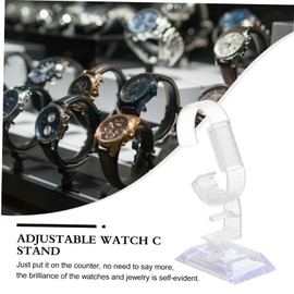 SAFIGLE Pack of 20 Watch Stands, Watch Shelf, Made of Acrylic, Stand for Clock, Desktop Monitor Stand, Clear Watch Holder, Bracelet Stand, Acrylic Trays, for Presentation, Clear Stand, Single Frame,
