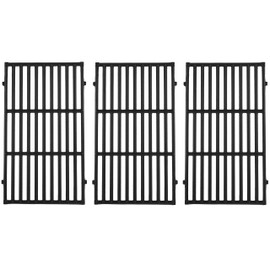 Cast Iron Cooking Grates for Weber Genesis II 400 and Genesis II LX 400 Series, Genesis II E/S-410, E/S-435, LX E/S-440, LX E-410/SE-410 Gas Grills, Replacement for Weber 66097 66089, Set of 3