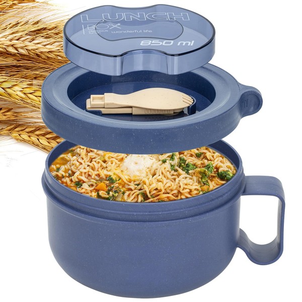 Unbreakable Microwave Soup Mugs with Lids and Handles,Microwave Ramen Bowl