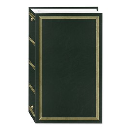 3-Ring 300 Pocket 4x6 Photo Album, Hunter Green
