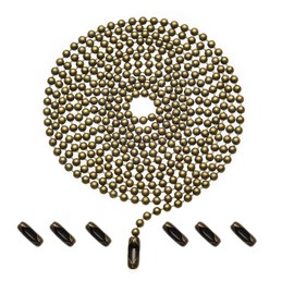 Pull Chain Extension for Ceiling Fans and Light Fixture, 59-inch Long with 6 Matching Connectors (Bronze)
