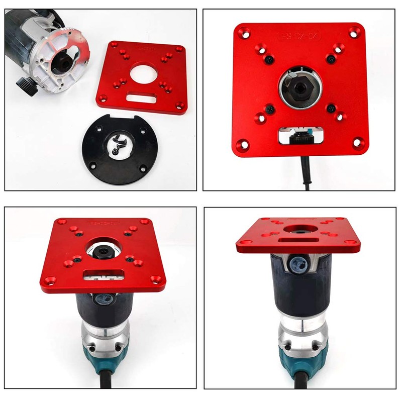 Router Plate Aluminium Alloy Router Table Insert Plate Universal Trimming