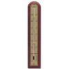 Hokco Analog Wall Thermometer Wood Mahogany Finish Brass Fahrenheit Scale