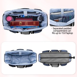 CURMIO Bible Cover, Large Bible Carrying Bag Church Carrying Bag for Women, Bible Holder for Bible Study Supplies Like Journal, Tabs and Highlighters, Gray, Bag Only