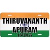 Thiruvananthapuram India Flag Metal License Plates | Countries and Cities