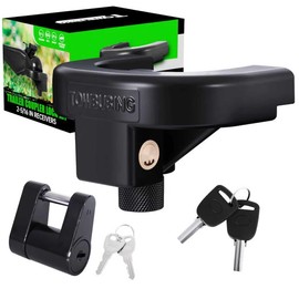 Trailer Hitch Lock Kit (for 2-5/16" Trailers) Heavy Duty Anti Theft Trailer Coupler Locks for RV, Camper, Trailer, Boat, Caravan - Reinforced Solid Steel Tow Lock for Trailer Tongue (2-5/16in)