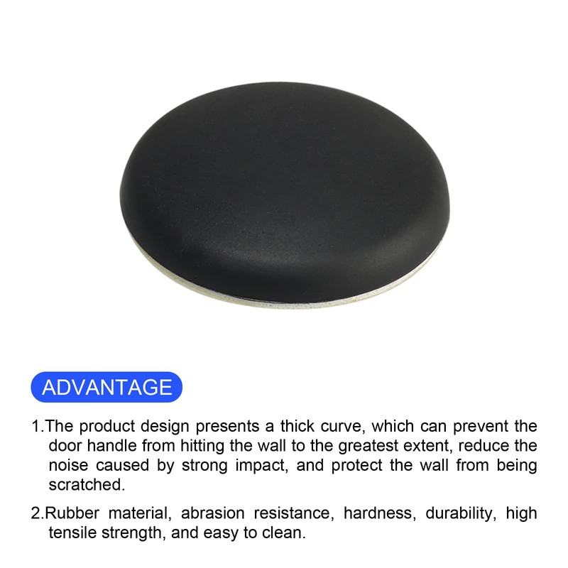 METALLIXITY Door Stopper Wall Protector(40mm/1.57") 4Pcs, Rubber Adhesive Door Handle