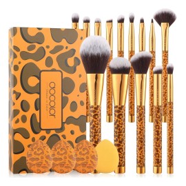..docolor Brochas De Maquillaje Leopardo 14 Piezas Base Sint