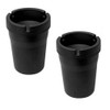 SWL Small Bucket Ashtray, Pack of 2 - Black Plastic,