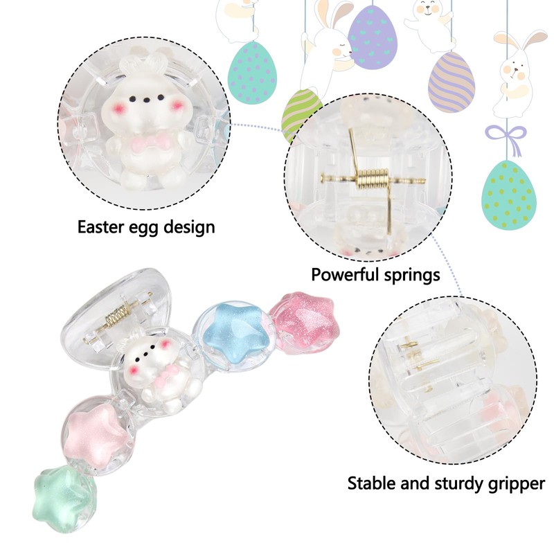 Easter Hair Clips for Women Cute Bunny Claw Clips Rabbit