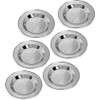 normani 3-12 pieces robust stainless steel camping plates, stainless steel