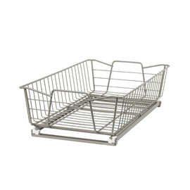 ClosetMaid 11 in. Pull Out Cabinet Organizer, Heavy Duty, Slide Out Pantry Shelves Drawers for Kitchen, Bathroom, Nickel