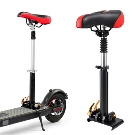 E Saddle Electric Scooter Seat, Adjustable Universal Punch Scooter Seat Attachment, Universal Foldable Adjustable Electric Scooter Seats Saddle, No Punch Replacement