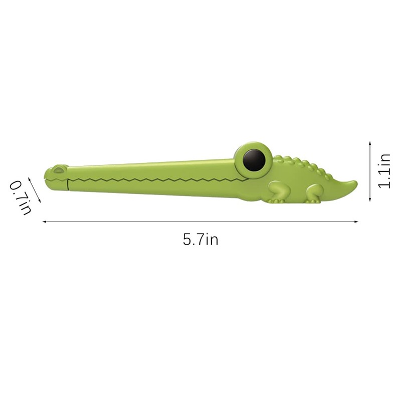 WAYUTO Crocodile Sealing Clips 4Pcs Serrated Plastic Chip Bag Clips