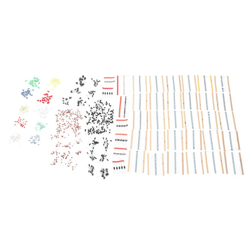Electronic Component Kit LED Diodes 30 Values Resistors Ceramic Capacitor