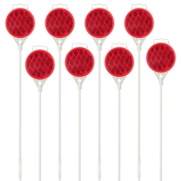 Reflective Driveway Markers,Snow Plow Markers,51 Inch Fiberglass Pole Double Sided