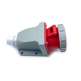 IEC 60309 Waterproof Industrial Connector Socket, 5Pin 16A 380V-415V 3P+E+N 6H IP67 Waterproof Female Connector Power Connecting Industrial Surface Mounted Socket for Aviation and Industry