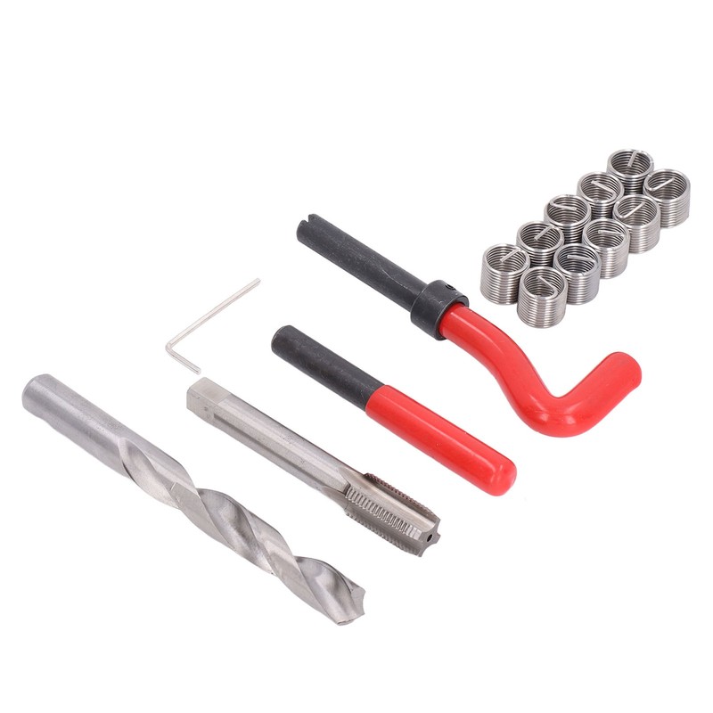 15Pcs/Set Thread Repair Kit Insert Compatible Hand Tool for Auto