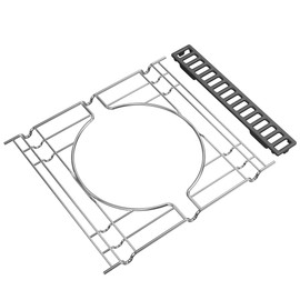 SafBbcue Crafted Genesis Frame Kit 7677 for Weber Genesis II 300 II 600 Series Genesis II 400 and Genesis II LX 400 Series, for Weber Smokerfire EX4 EX6 Pellet Grill,19.2" Silver