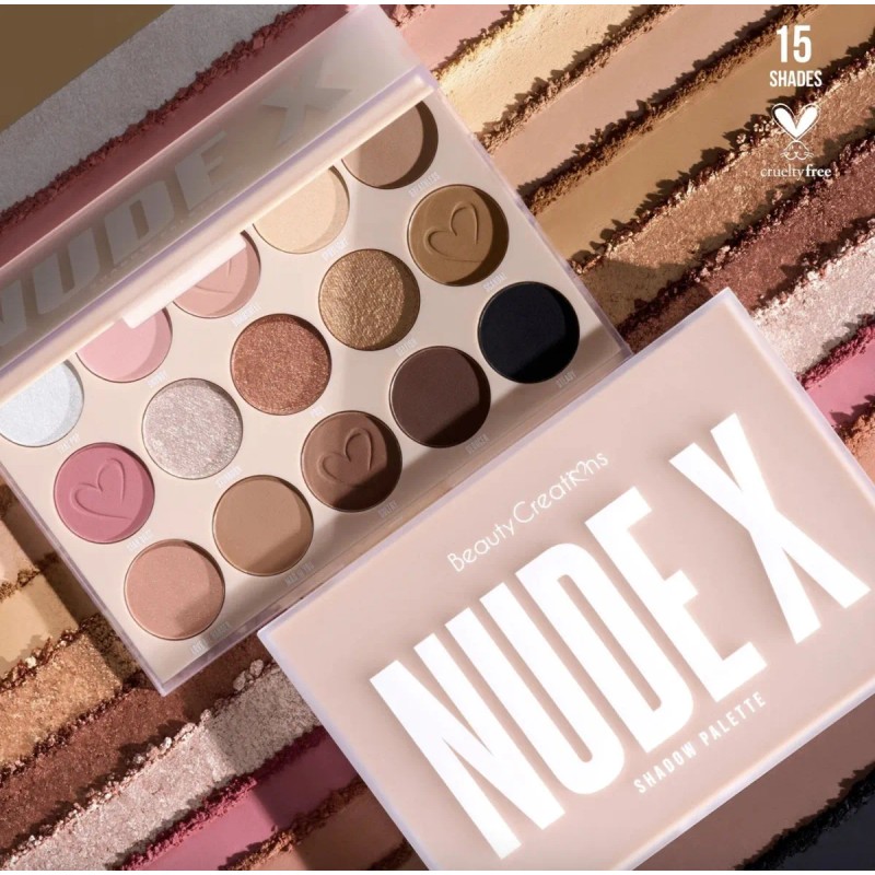 Paleta 15 Sombras Ojo Mate Satinado Nude X Beauty Creations®