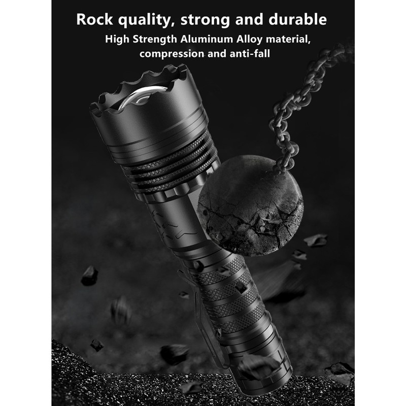5800LM LED Waterproof Flashlight USB Rechargeable Outdoor Emergency Flashlight 5