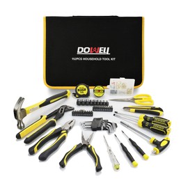 DOWELL Tool Set Tool Kit 152-Piece Household Tool Kit Set Sockets Set Pliers Screwdriver Set with Storage Tool Bag Pouch HYT152