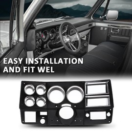G-PLUS Dash Bezel W/A/C W/Lower Column Cover Compatible with Chevy GMC Truck Blazer Suburban 1981-1983,14023004 Black