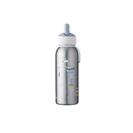 Mepal - Thermoflasche Flip-Up Campus - Isolierte Trinkflaschen Little Dutch - Edelstahl Thermosflasche - 9 Stunden heiß & 12 Stunden kalt - BPA-frei - 350 ml - Sailors Bay